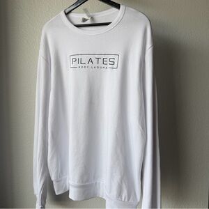 White Pilates Body Laguna Lightweight Sweatshirt